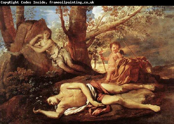 POUSSIN, Nicolas Echo and Narcissus